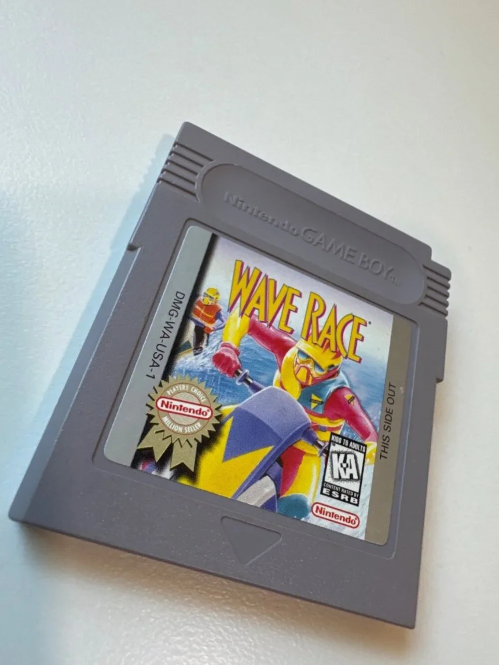 Wave Race Nintendo Game Boy Cartridge Authentic 1992 Kids To Adults Rating USA V